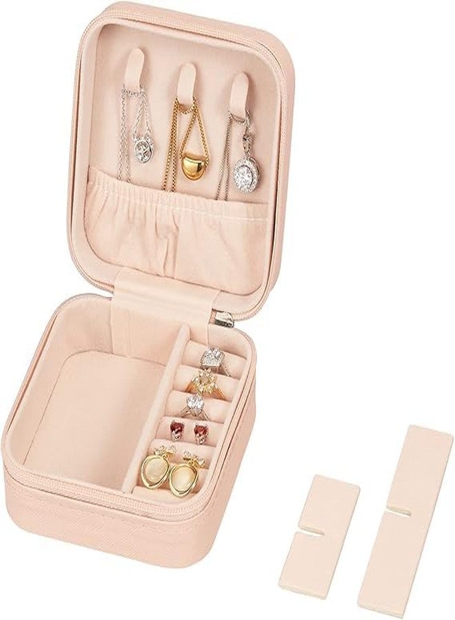 Lavonte Travel Jewelry Organizer, Small Jewelry Box Mini Portable Jewelry Case for Rings Earrings & Necklace for Women Girls (Pink) - Image 3