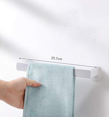 ZURATO Self Adhesive Wall Mount Towel Holder/Towel Stand/Multi-Function Towel Rack for Kitchen Bathroom Toilet,Under Cabinet,Garage,Laundry,Pantry 10.41 * 2.5 * 1.18 Inches(Small-25Cm) Abs Plastic - Image 4