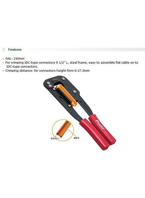 Pro'skit Proskit 6PK-214 240mm Carbon Steel IDC Crimp Tool (Red)  - Image 2