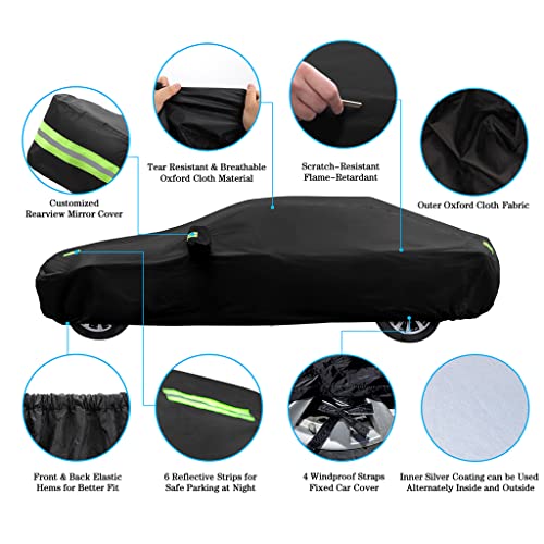 Abdeck Outdoor Full Car Cover - Compatible with Mercedes-Benz GLC 2015-2025 SUV Coupe & GLB 2019-2025 SUV - Waterproof All Weather Protection - Image 3
