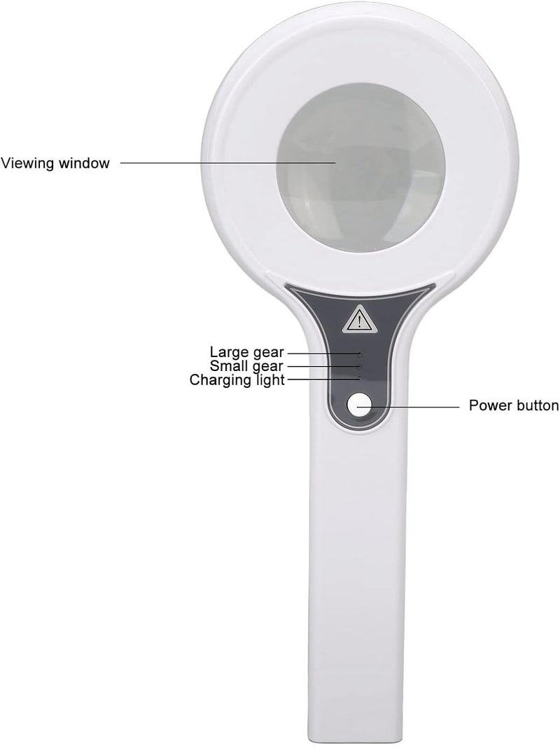 klarako Woods Lamp Skin Analyzer, 2 Gear Handheld Accurate Portable Magnifying Analyzer Machine for Skin Diagnosis Cat Dog Pets Face Skin Care - Image 3