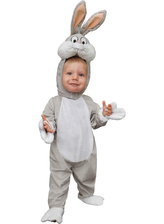 Ciao Bugs Bunny Baby Costume 1–2 Years – Official Looney Tunes Infant Outfit with Jumpsuit & Bonnet | Plush Baby Bunny Costume for Halloween, Parties & Photos | Warner Bros Licensed - Image 1
