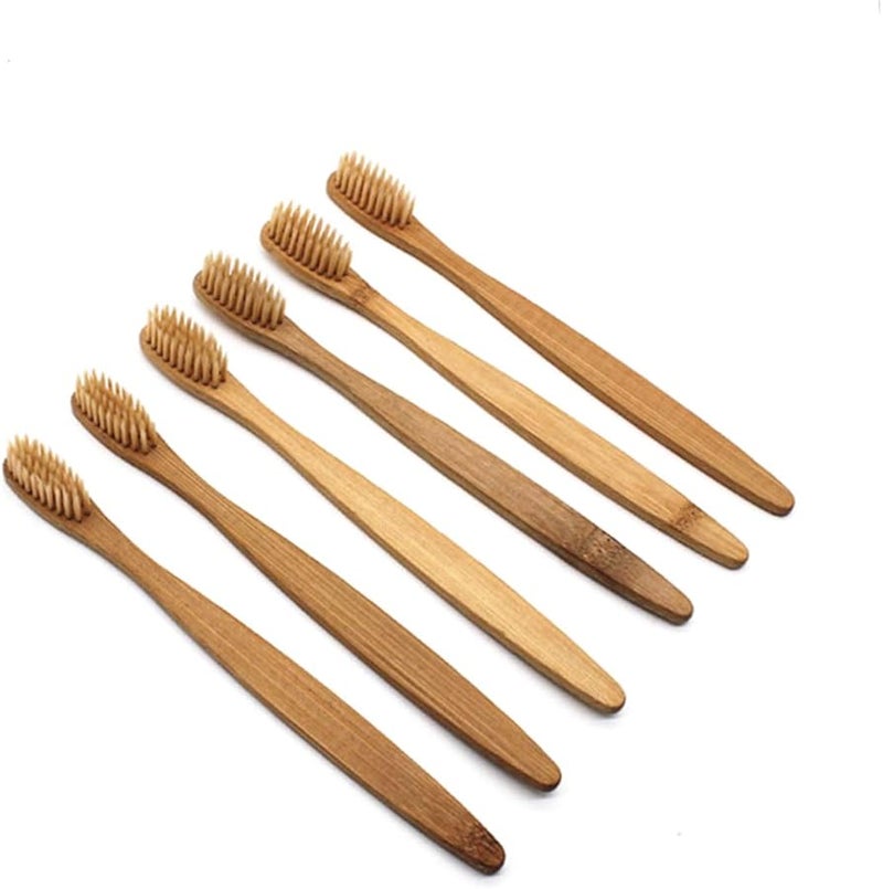 Bamboo Toothbrush 8 Pack Soft Bristles Biodegradable Wooden Sustainable Oral Care - Image 3