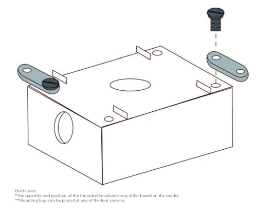 Sigma Electric SIGMA ENGINEERED SOLUTIONS 14250 Metal Electrical Outlet Box, Weatherproof, Easy Mount Plug and Receptacle Protector, Gray, (3) 1/2-Inch Holes, 1 Gang Box - Image 4