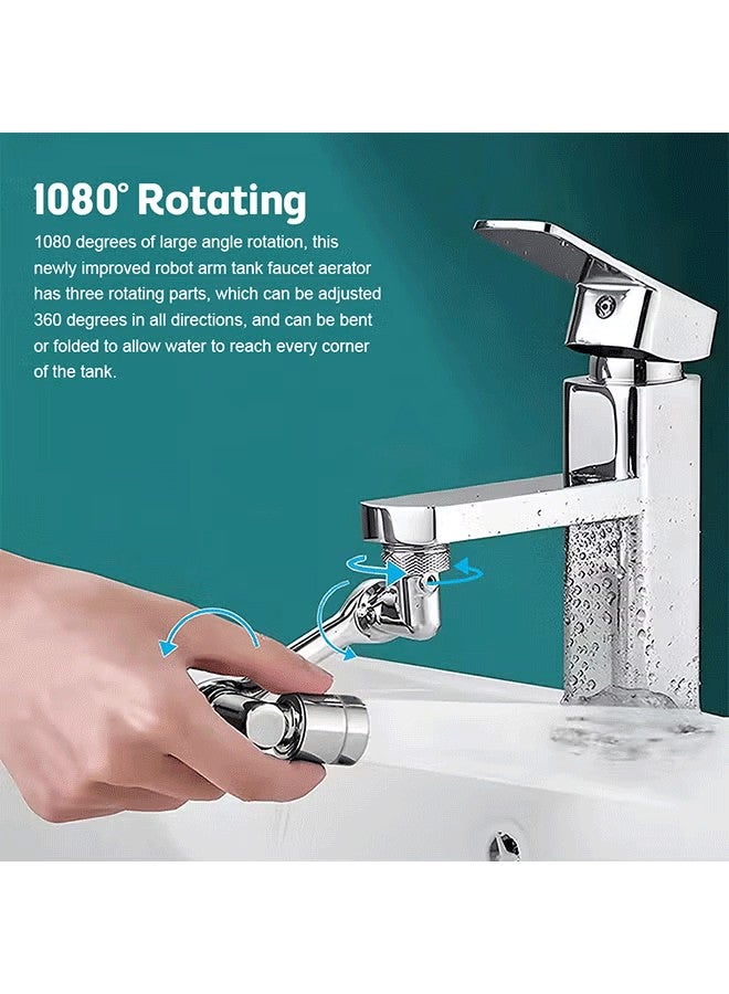 1080°  Faucet Extender For Bathroom Sink, Rotating Faucet Extender Aerator, Swivel Faucet Attachment, 1080 Degree Rotatable Faucet Aerator (Dual-Mode) - Image 2