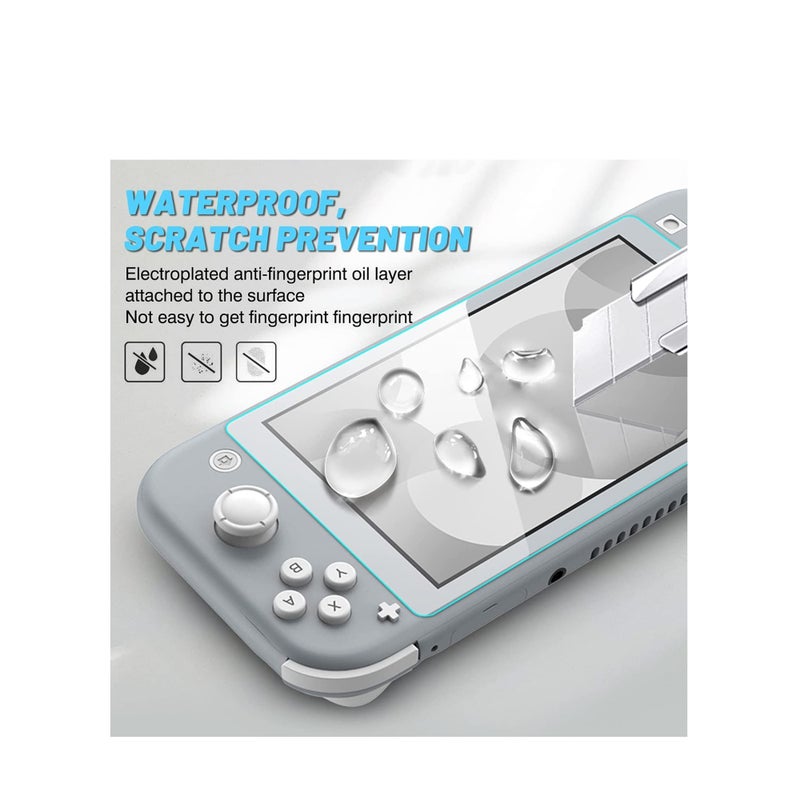 SOLARAE Hand Grip Compatible with Nintendo Switch Lite, Ergonomic Comfort Handheld Protective Case Portable Cover Accessories for Nintendo Switch Lite with 2 Glass Screen Protectors and Thumb Caps - Image 5