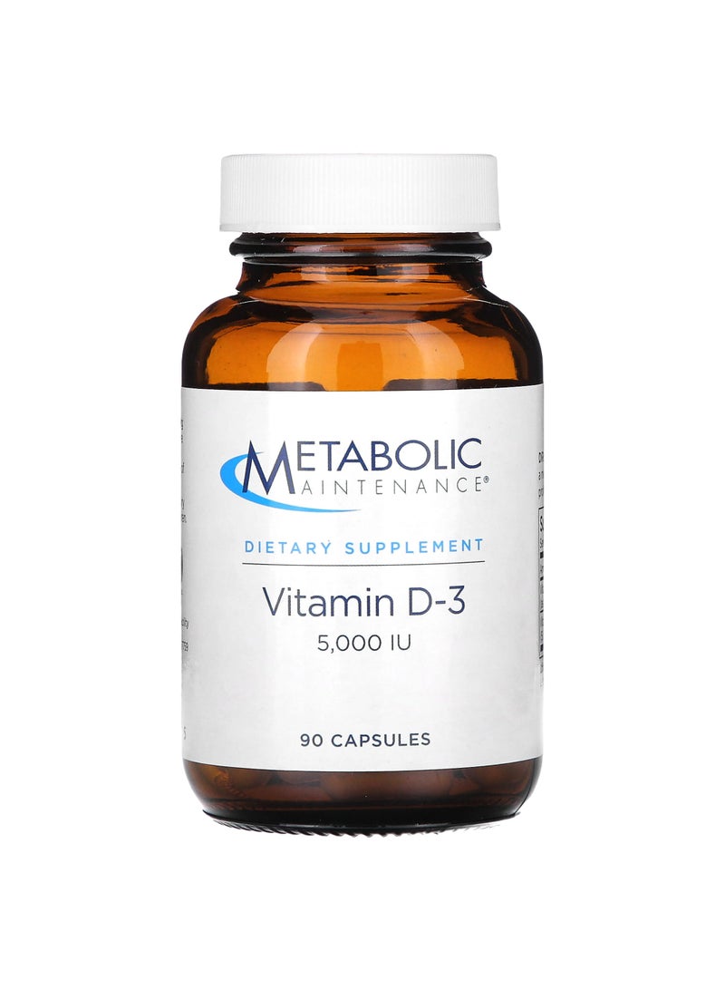 Vitamin D-3, 5,000 IU, 90 Capsules