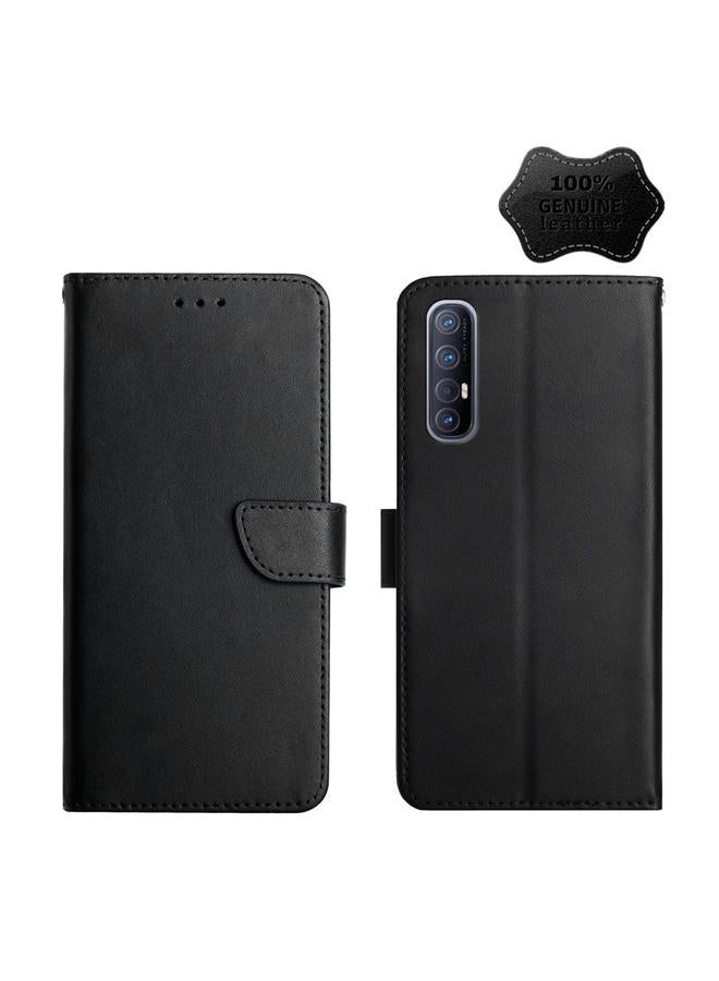 S-TOP Case For OPPO Reno3 Pro Genuine Leather Fingerprint-proof Horizontal Flip Phone Case - Image 1