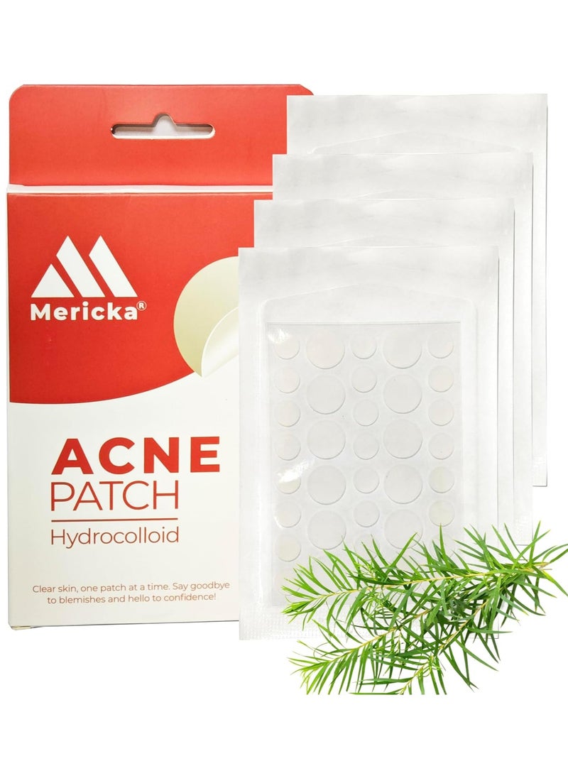 MERICKA - Premium Pimple Acne Patches Invisible Acne Patch Pimple Patch, 108 patches with Tea Tree Oil & Centella Oil - Hydrocolloid Acne Patches for Face - Cute Zit Patches for Quick Healing - Image 1