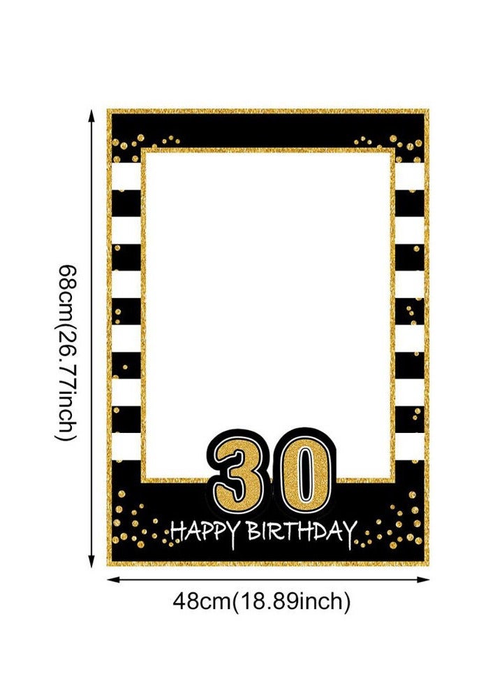 30 Photo Booth Frame 30 Birthday Photo Frame 30 Birthday Photo Booth Props 30 Birthday Gifts for Women or Men 30 Party Photo Booth Props Birthday - Image 2