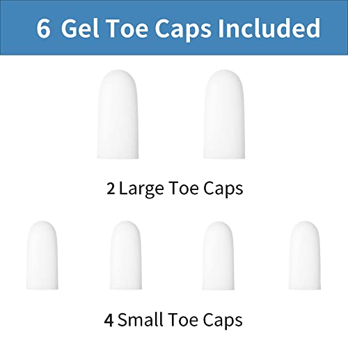 Anzailala Toe Protectors for Men Women Soft Gel Toe Caps for Foot Pain Relief Toe Separator Toe Sleeves for Ingrown Toenails Corns Calluses Blisters - 2 Large + 4 Small (L, 6) - Image 5