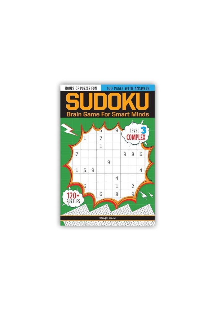 Sudoku: Brain Games for Smart Minds Level 3 Complex Brain Booster Puzzles for Kids, 120+ Fun Games - Image 1