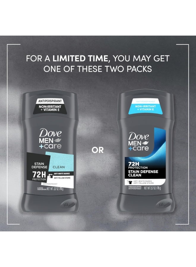 Dove Dove Men+Care Deodorant Stick 4 Count Stain Defense Clean for Men, Anti-white Marks & Anti-yellow Stains with 72-hour Sweat and Odor Protection 2.7 oz - Image 2