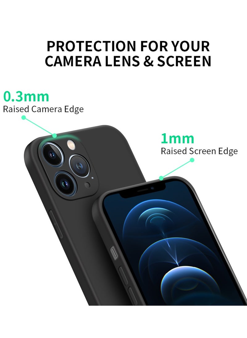 INFOSUN INFOSUN Compatible with apple iPhone 13 Pro MAX Full Coverage for Protective Case, Ultra Slim Soft Silicone Gel TPU Cover, Matte Surface Ultra-Thin Case, for iPhone 13 Pro MAX (Black)  - Image 4