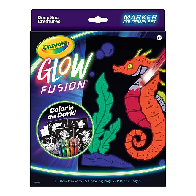 Crayola Deep Sea Creatures Glow Fusion Coloring Set - Image 1