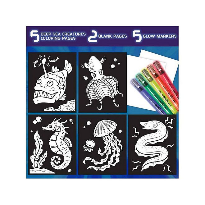 Crayola Deep Sea Creatures Glow Fusion Coloring Set - Image 4
