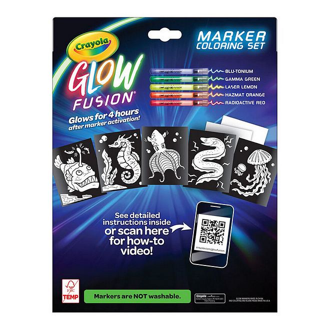 Crayola Deep Sea Creatures Glow Fusion Coloring Set - Image 3