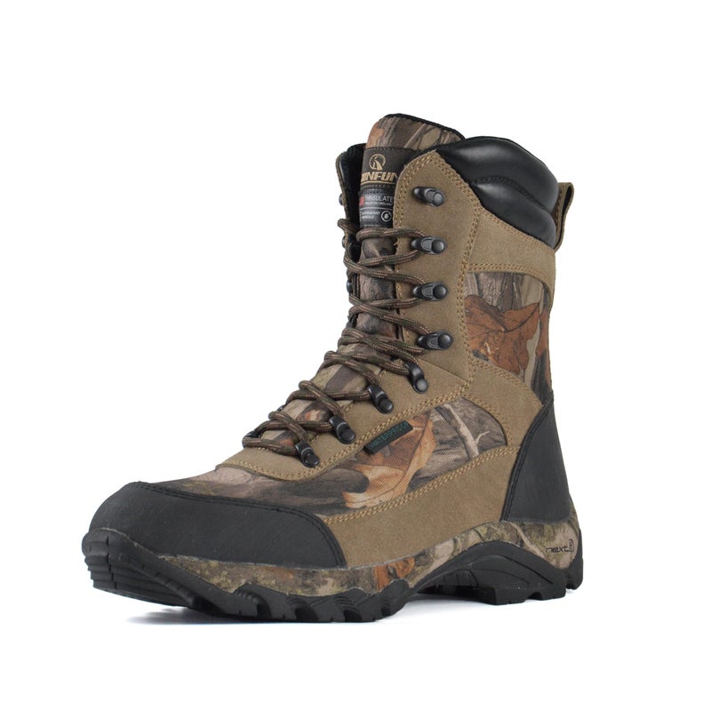 R RUNFUN Men's Waterproof Hunting Boots 9 Inch Camo Insulated Work Boot, 400g Thinsulate(RF2305-9SG1, Size10) - Image 1