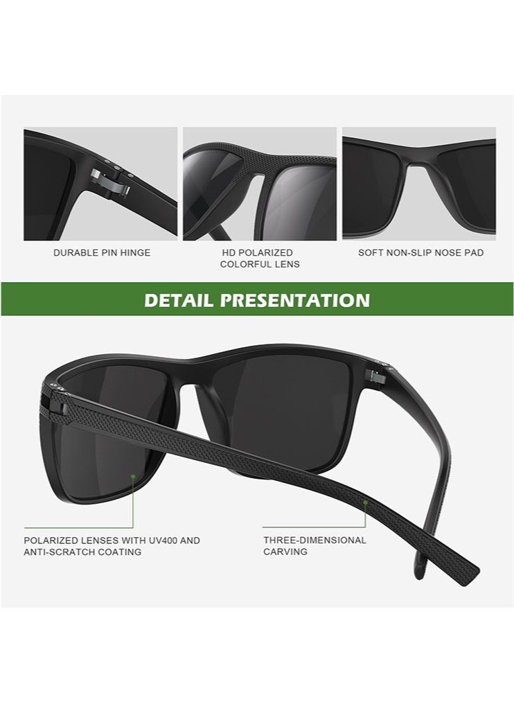 meayul Polarized Sports Sunglasses for Men 3PCS, Cycling Sunglasses, UV Protection Lightweight Sun Glasses for Driving Fishing Golf Cycling - Image 4