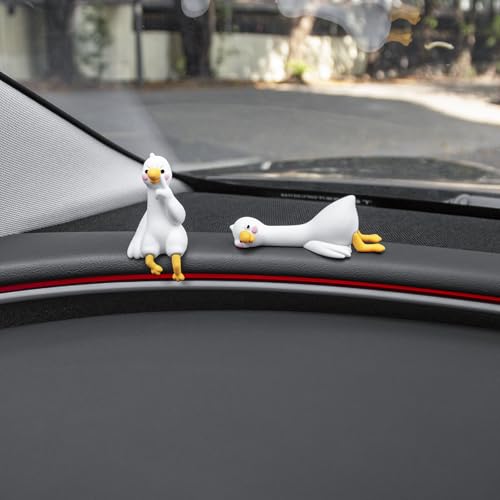 KUNIST 2PCS for Tesla Model Y 2026 Duck Mode Mini Dashboard Decoration Ornament Funny Decors Compatible with 2017-2026 Tesla Modle 3 and New Modle Y Juniper Interior Accessories - Image 3