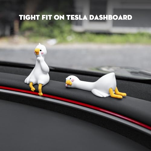KUNIST 2PCS for Tesla Model Y 2026 Duck Mode Mini Dashboard Decoration Ornament Funny Decors Compatible with 2017-2026 Tesla Modle 3 and New Modle Y Juniper Interior Accessories - Image 4