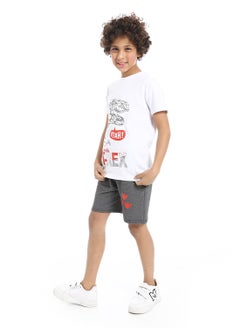 سيزار طقم  اولادي  قطن مطبوع  مكون من قطعتين  - Image 4