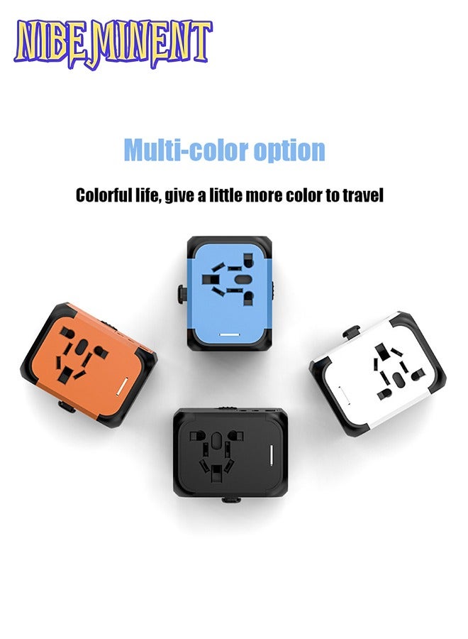 NIBEMINENT Travel Adapter - 2500W Global Voltage Converter with C-Type Plug, Compact & Lightweight Design for US, UK, EU, AU Black- Perfect for Business Trips & Vacations, International Travel Adapter  - Image 3
