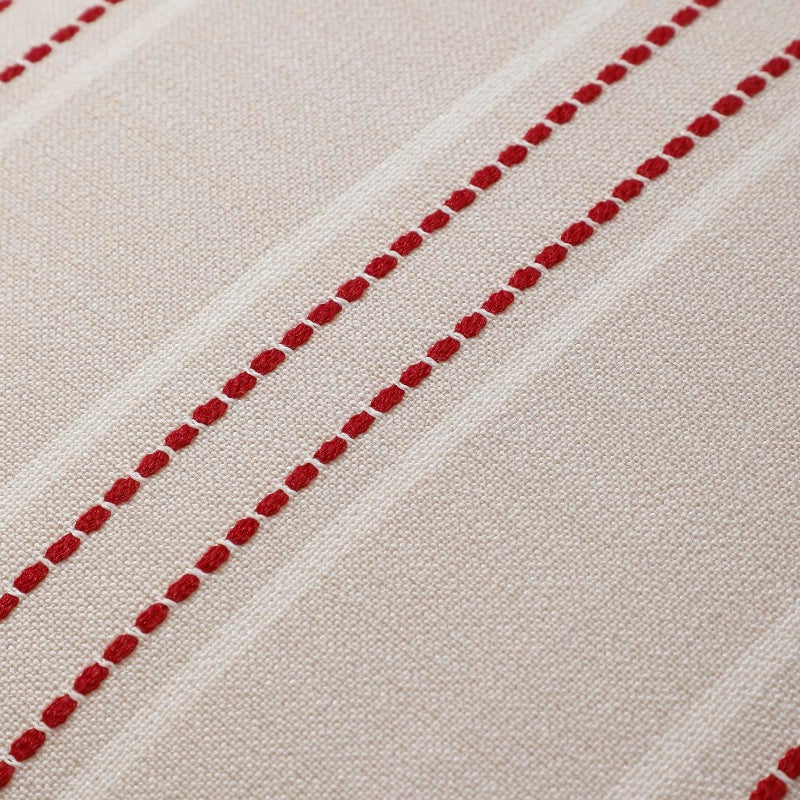 Hckot Christmas Throw Pillow Covers 12x20 Red Pillow Covers Striped Xmas Decorations Pillows Lumbar Farmhouse Cushion Covers Winter Holiday Decor for Sofa Living Room (Red) - Image 4