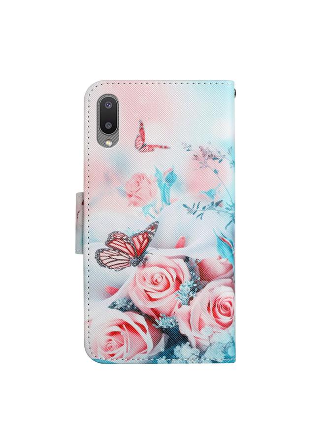 اس-توب جراب لهاتف Samsung Galaxy A02، جراب جلدي أفقي قابل للطي بنمط مرسوم مع حامل وفتحة بطاقة ومحفظة - Image 3