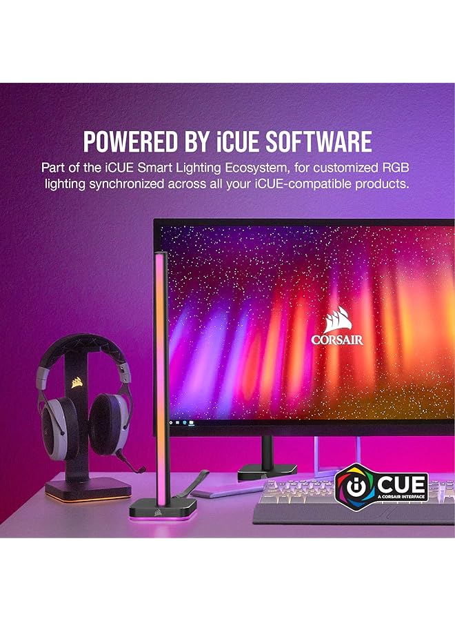 كورسير مجموعة توسيع برج الإضاءة الذكية Icue Lt100 RGB أحمر أخضر أزرق Cd 9010003 Ww - Image 4