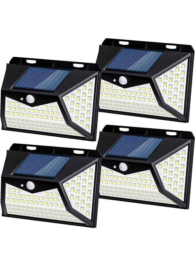 Y&D DMG Solar Outdoor Lights, Wireless Motion Sensor Wall IP65 Fence Lights Waterproof with 270° Wide Angle & 3 Modes for Front Door, Yard, Garage, Deck (118 LEDs/4 Packs)  - Image 1