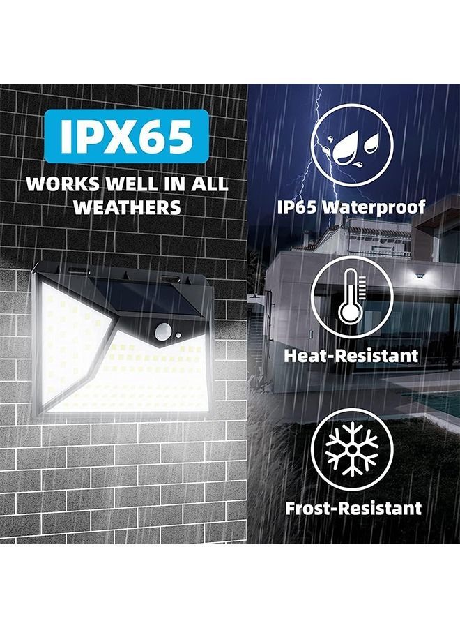 Y&D DMG Solar Outdoor Lights, Wireless Motion Sensor Wall IP65 Fence Lights Waterproof with 270° Wide Angle & 3 Modes for Front Door, Yard, Garage, Deck (118 LEDs/4 Packs)  - Image 2