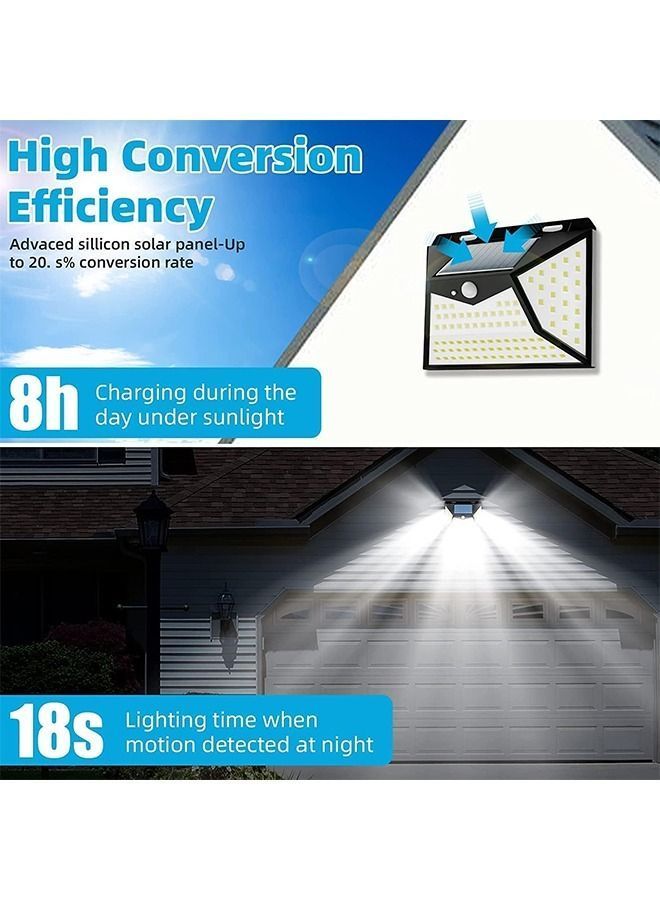 Y&D DMG Solar Outdoor Lights, Wireless Motion Sensor Wall IP65 Fence Lights Waterproof with 270° Wide Angle & 3 Modes for Front Door, Yard, Garage, Deck (118 LEDs/4 Packs)  - Image 3