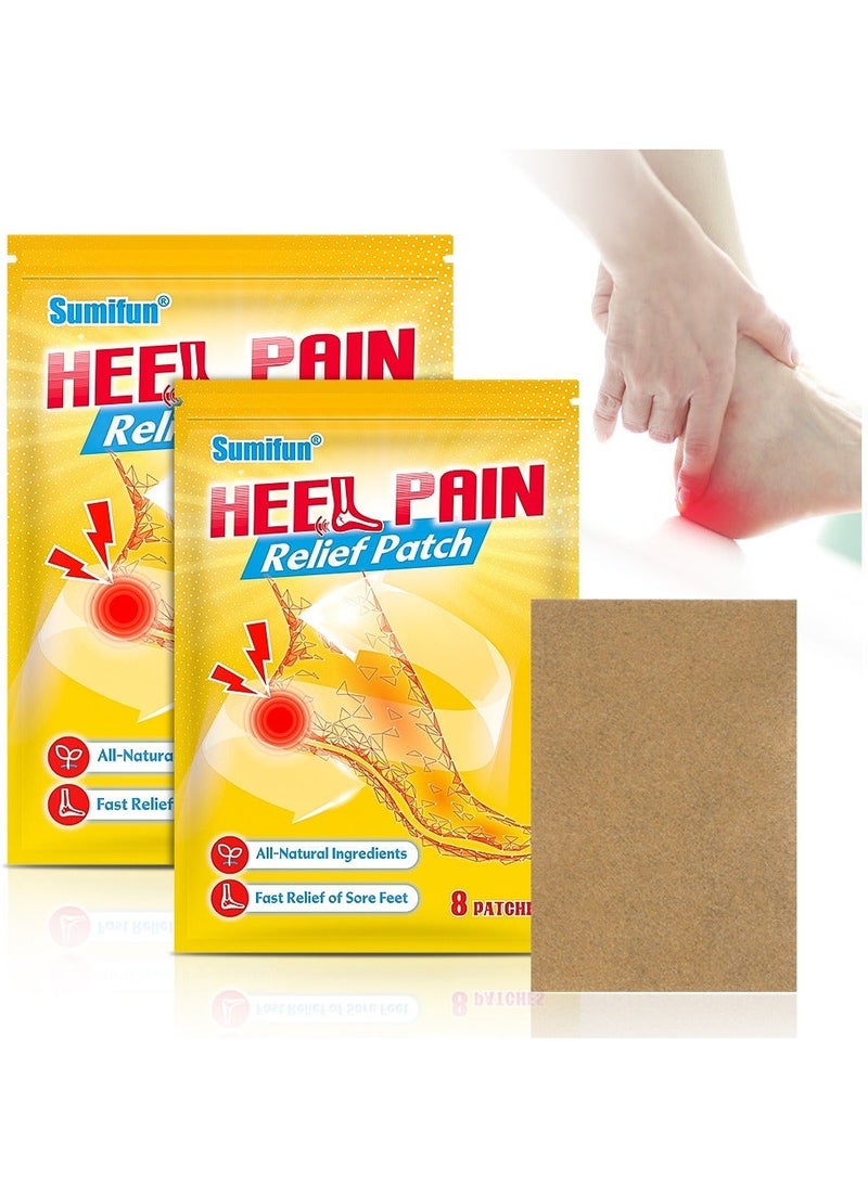 Sumifun 16Pcs Heel Pain Relief Patch, HeelAid Plantar Fasciitis Brush-On Heel Pain Relief, Deep to Calm Inflammation of The Fascia - Image 1