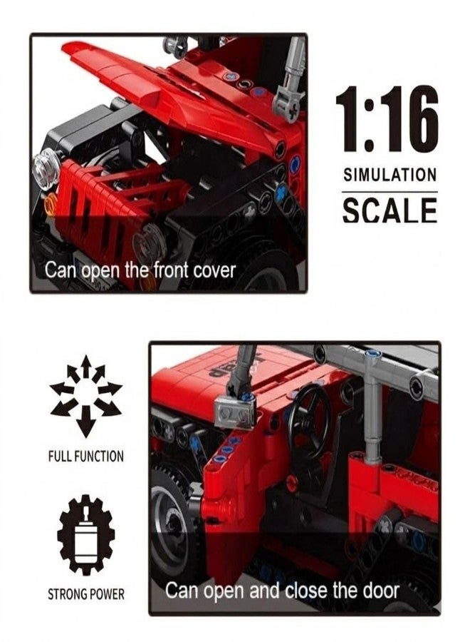 RUZARTH 1:16 RC Building Block Car for Kids, 410 PCS Remote Control Off Road Jeep Toy with 2.4GHz Controller, DIY Construction Brick Car Model, Rechargeable Racing SUV Kit Gift for Boys Girls 6+ Years - Image 3