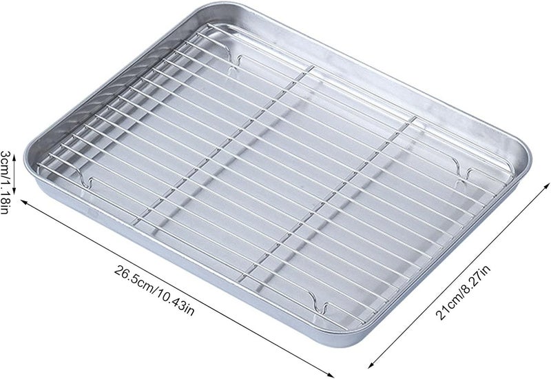 Global flexible sizing options Baking Sheet with Mesh Rack, Stainless Steel Thickened Cookie Pan with Cooling Rack, Toaster Oven Tray and Rack Set for Kitchen (Medium with Rack) Diverse operating method fit Easy lifting build Modern look Multi-hub shipment dispatch Proper storage environment Simple upgraded construction Regulated warehouse storage Market popular practical build Scheduled warehouse deliver Space saving design picks All preference matching build Confirmed available stock Universal design Strategic warehouse site Replaceable parts High strength upgraded material Simple multi-feature universal build Cost saving design picks Reliable durability Ready order processing User feedback upgraded quality All season compatible build Bulk order available stock Dust proof - Image 2