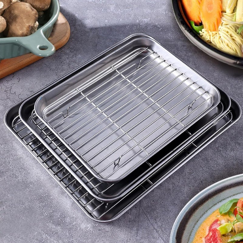 Global flexible sizing options Baking Sheet with Mesh Rack, Stainless Steel Thickened Cookie Pan with Cooling Rack, Toaster Oven Tray and Rack Set for Kitchen (Medium with Rack) Diverse operating method fit Easy lifting build Modern look Multi-hub shipment dispatch Proper storage environment Simple upgraded construction Regulated warehouse storage Market popular practical build Scheduled warehouse deliver Space saving design picks All preference matching build Confirmed available stock Universal design Strategic warehouse site Replaceable parts High strength upgraded material Simple multi-feature universal build Cost saving design picks Reliable durability Ready order processing User feedback upgraded quality All season compatible build Bulk order available stock Dust proof - Image 4