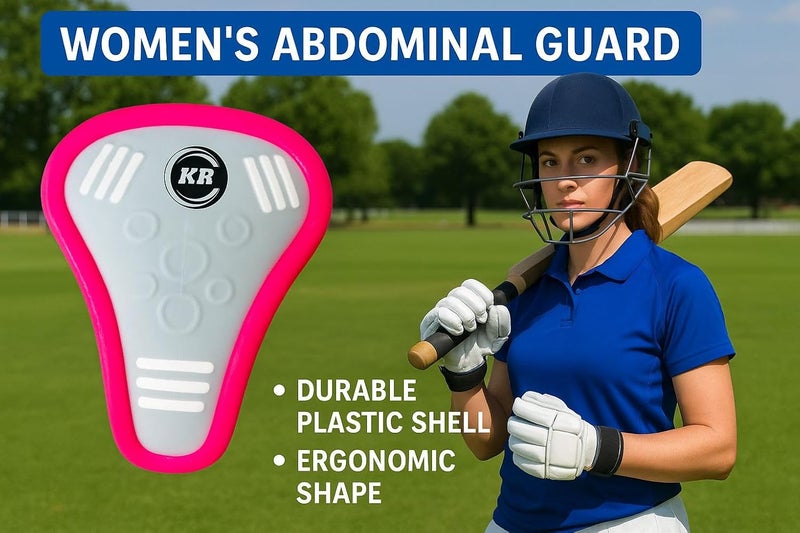 KR Women and Girls Abdominal Guard for Cricket | Junior Protective Gear with Hardened Plastic Shell & Soft Rubber Edges | Comfortable Sports Groin Protector for Training & Matches | Safety Cup - Image 5