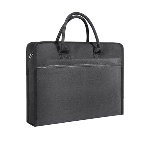 yufocusqc Oxford Document Bag with Handle and Meeting Office Organizer Handbag Briefcase for Carrying Paper Files 1 Pack Black - Image 1