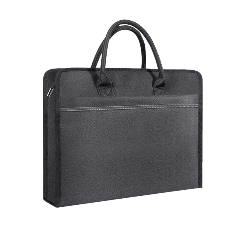 yufocusqc Oxford Document Bag with Handle and Meeting Office Organizer Handbag Briefcase for Carrying Paper Files 1 Pack Black - Image 2