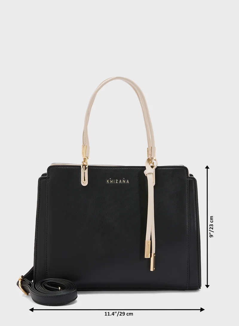 Khizana Metal Trim Detail Satchel Bag