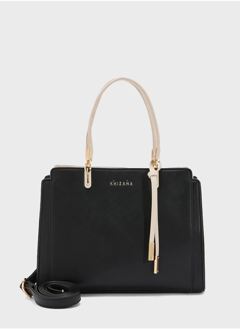 خزانة Metal Trim Detail Satchel Bag