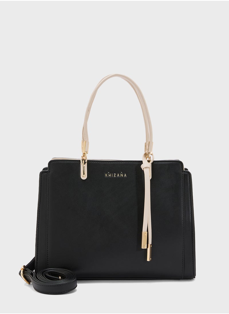 Khizana Metal Trim Detail Satchel Bag  - Image 1
