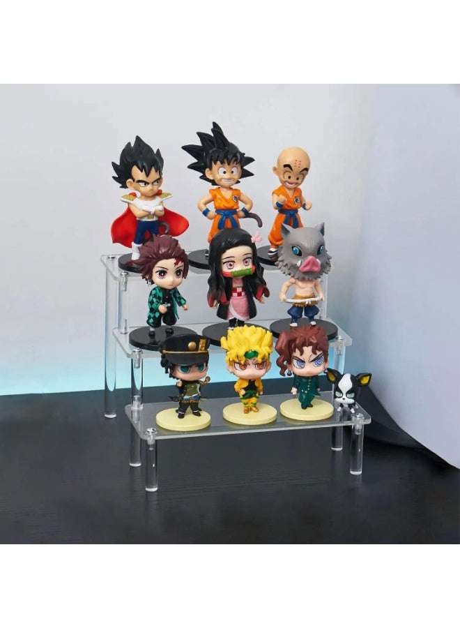 PTTIMFFM 3-Tier Clear Acrylic Display Riser Stand, Space-Saving Organizer for Perfume, Skincare, Cupcakes, Spices, Figurines, Collectibles - Image 5