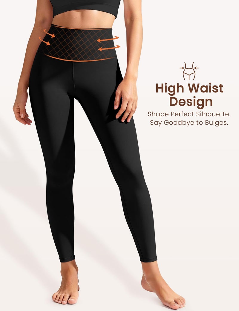 Laite Hebe Leggings for Women - High Waisted Full Length Buttery Soft Yoga Pants for Workout Athletic Daily Dark Purple - Image 3