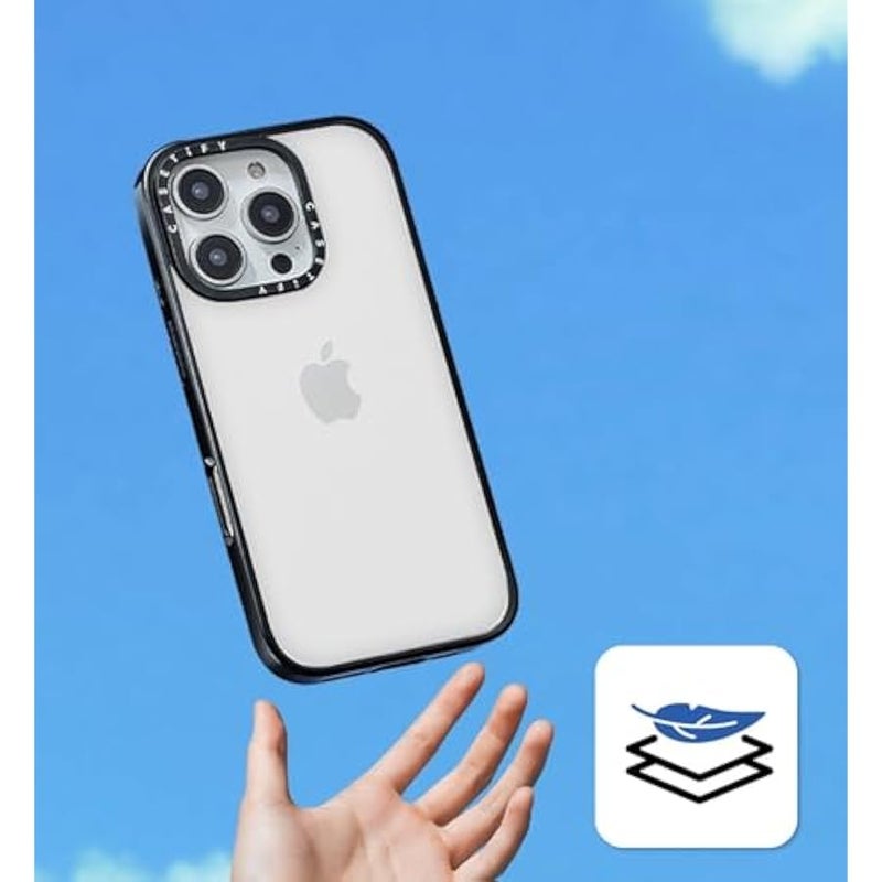 Casetify Compact Case for iPhone 16 Pro 【Lightweight / 4 ft. 2X Military Grade Drop Protection/Slim】 - Eleanor - Clear Black - Image 3