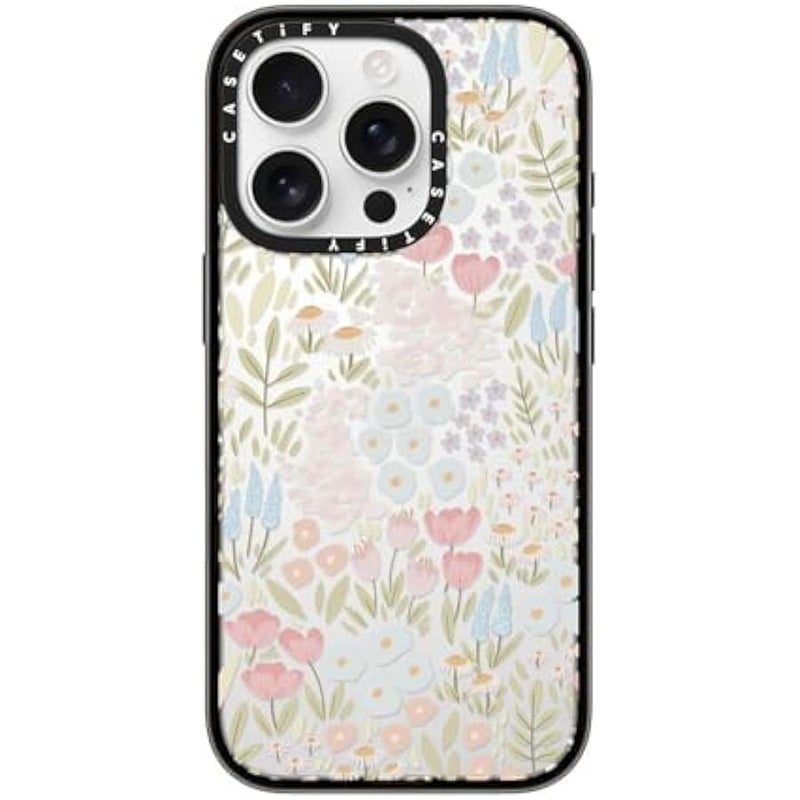 Casetify Compact Case for iPhone 16 Pro 【Lightweight / 4 ft. 2X Military Grade Drop Protection/Slim】 - Eleanor - Clear Black - Image 1