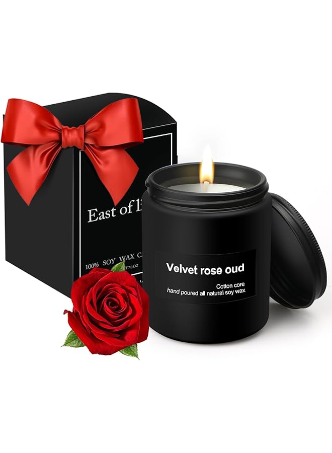 Green Tiger 7 oz Rose Scented Candles for Home, Men & Women, 45 Hour Burn Summer Candle, Gifts for Women, Manly Indulgence Candles (Black Rose) - Image 1