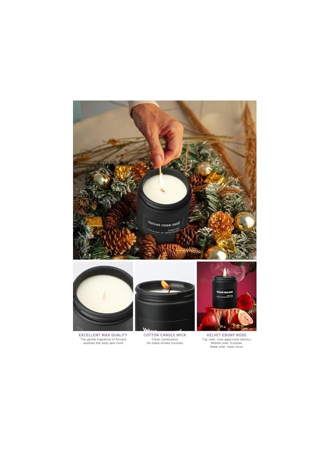 Green Tiger 7 oz Rose Scented Candles for Home, Men & Women, 45 Hour Burn Summer Candle, Gifts for Women, Manly Indulgence Candles (Black Rose) - Image 3