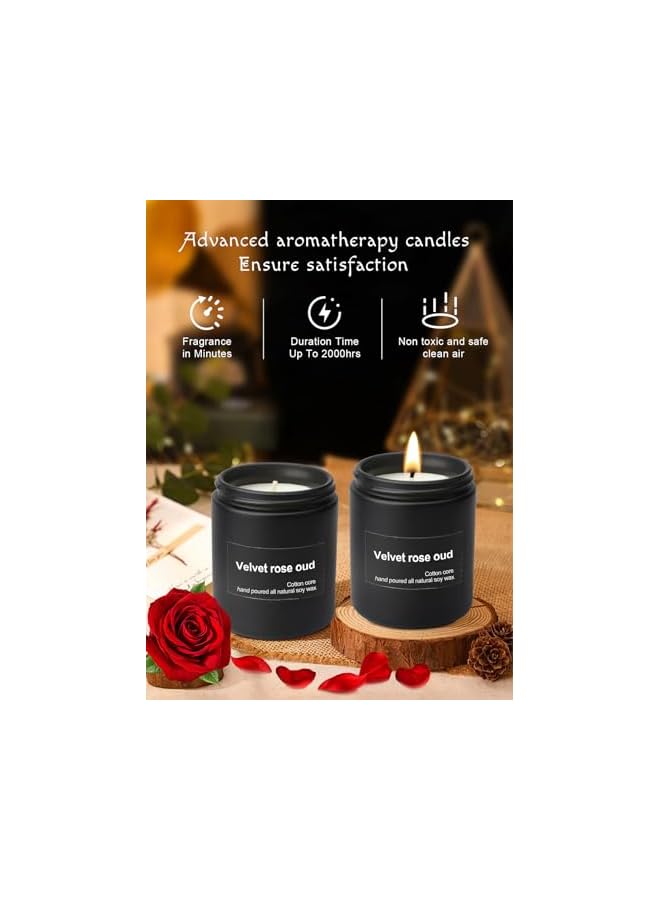 Green Tiger 7 oz Rose Scented Candles for Home, Men & Women, 45 Hour Burn Summer Candle, Gifts for Women, Manly Indulgence Candles (Black Rose) - Image 4